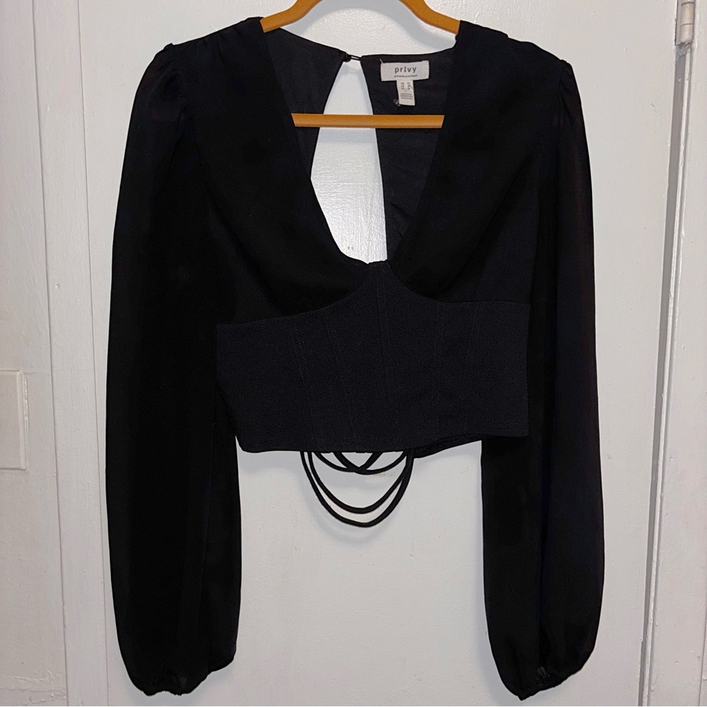 Black Corset Blouse